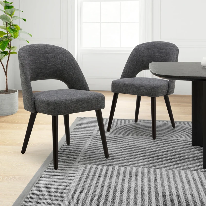 GILMAN CREEK FURNITURE - Ensemble de 2 Chaises de Salle à Manger en Tissu