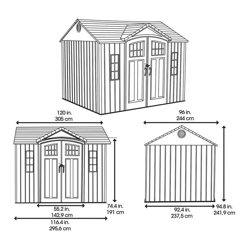 LIFETIME - Remise de Rangement Extérieur de 10 x 8 pi