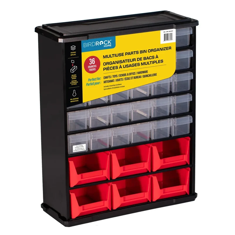 BIRDROCK HOME - Organisateur de Bacs à Pièces à Usages Multiples