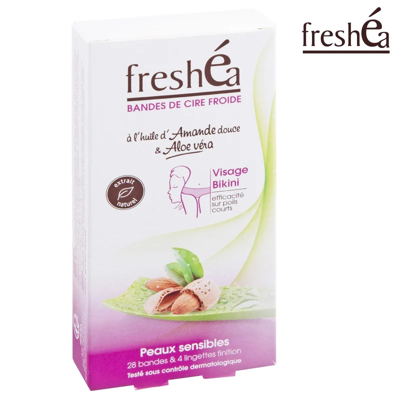 KIT DE 16 BANDES DEPILATOIRES BIKINI ET 12 BANDES VISAGE - FRESHEA