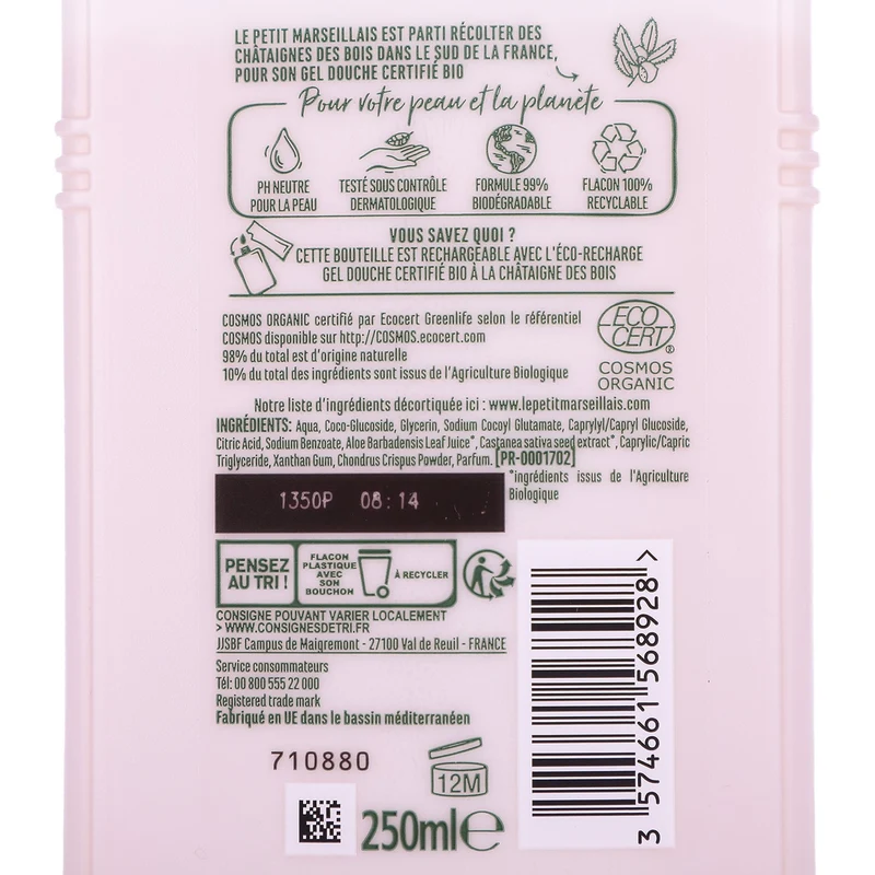 Gel douche Châtaigne des bois