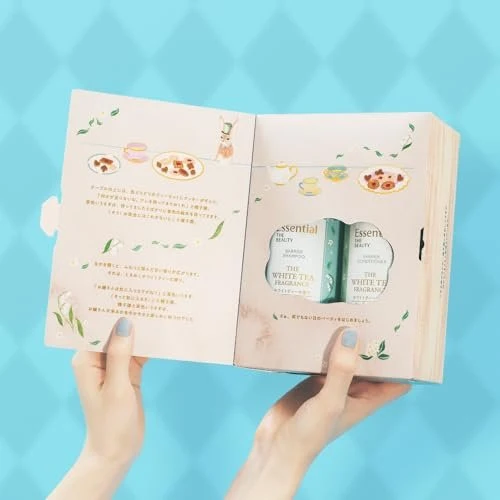 Essential The Beauty shampoo treatment set Barrier Pump Set White Tea Fragrance 900ml