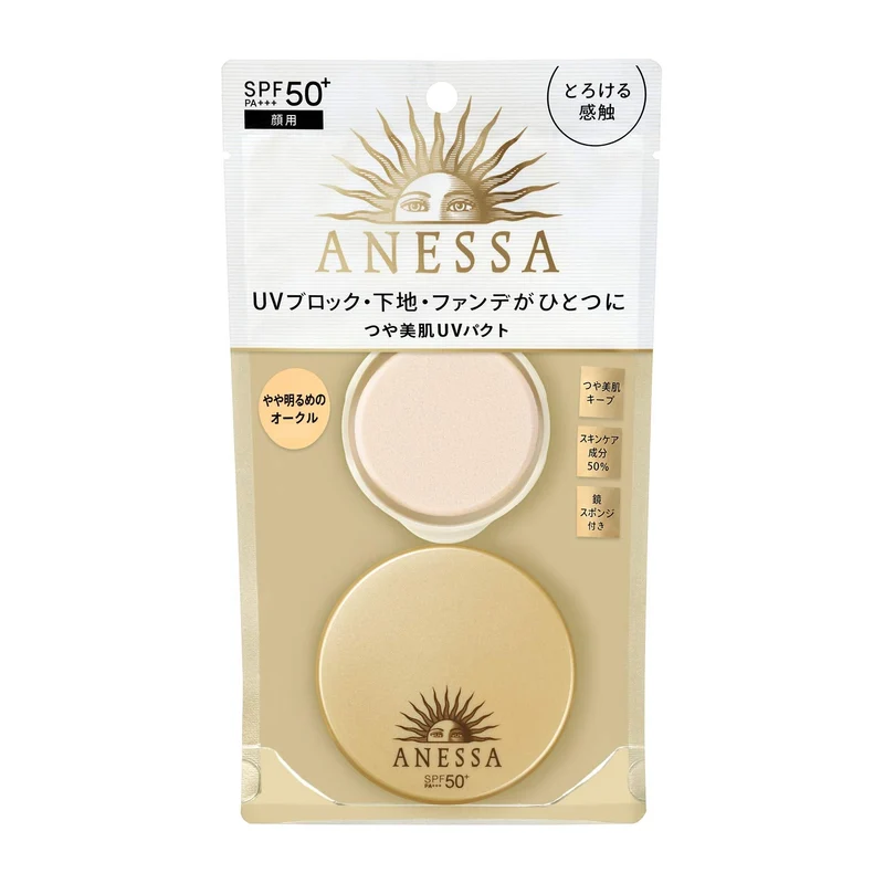 Shiseido Anessa All-In-One Beauty Pact Foundation 01 Slightly lighter ochre