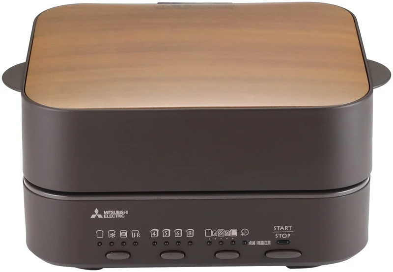 Mitsubishi Electric 1-Slice Bread Oven Toaster 5 Settings Retro Brown TO-ST1-T