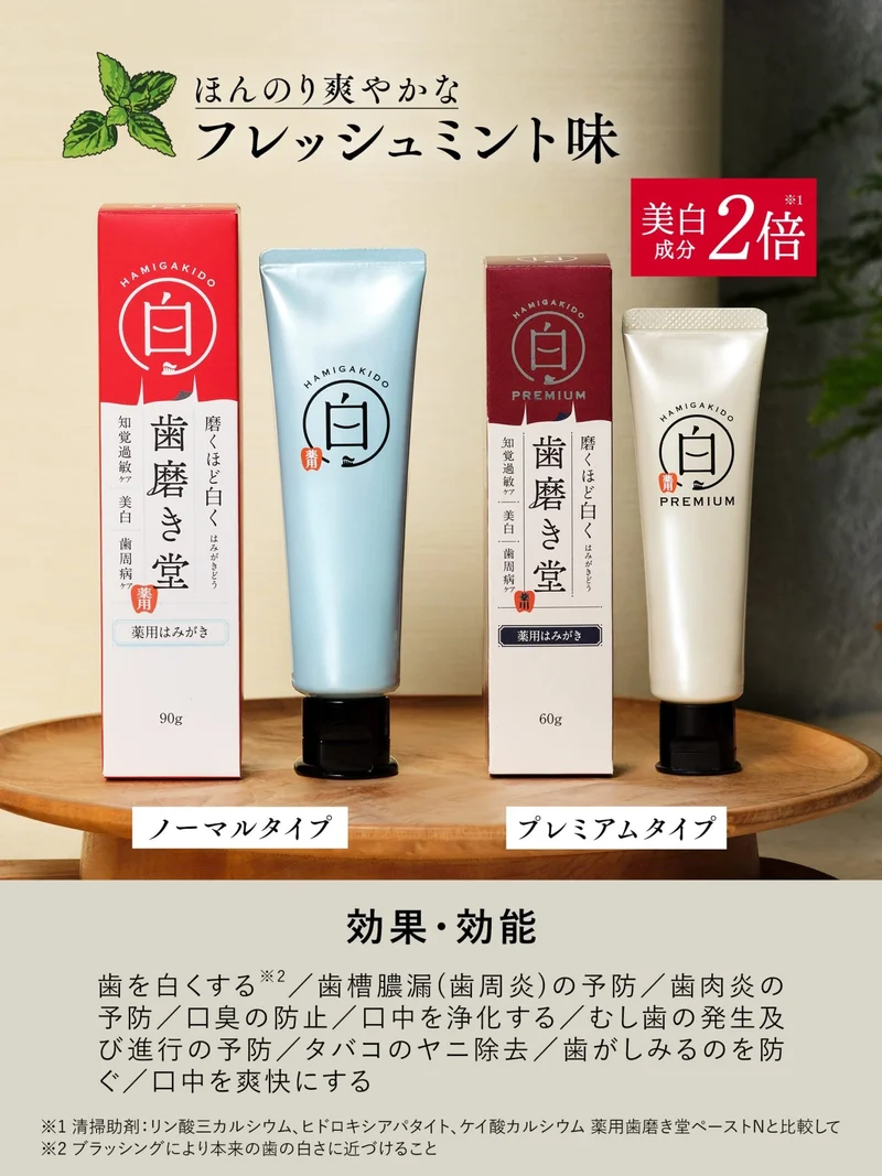 Hamigakido Medicated Whitening Toothpaste Fresh Mint 90g Gum Care