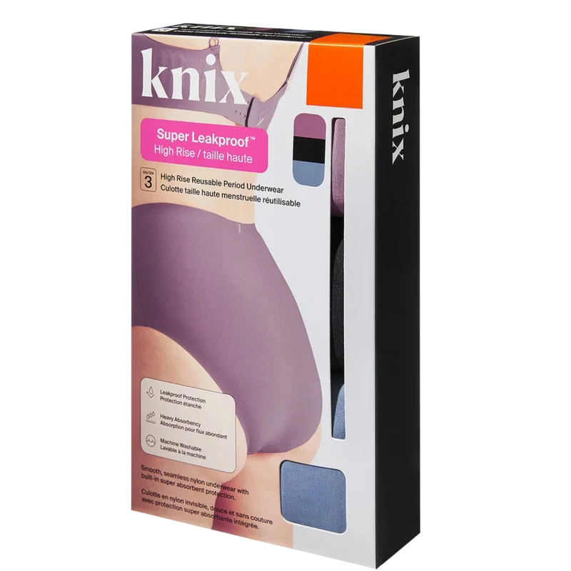 KNIX - Paquet de 3 Culottes Menstruelles Réutilisables