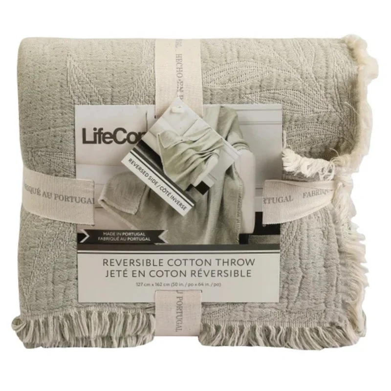 LIFE COMFORT - Jeté en Coton Réversible