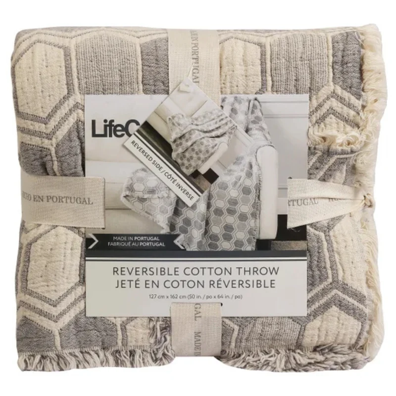 LIFE COMFORT - Jeté en Coton Réversible