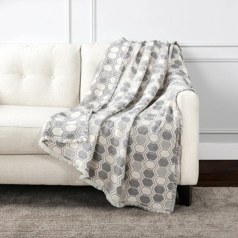 LIFE COMFORT - Jeté en Coton Réversible