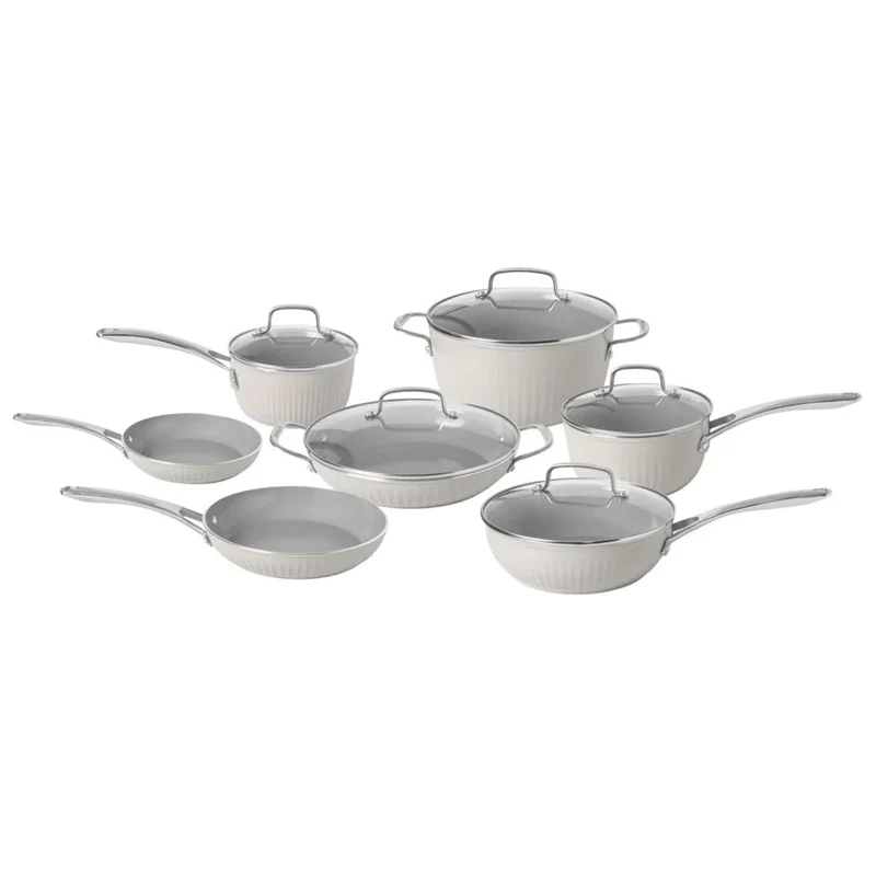 CUISINART - Batterie de Cuisine de 12 Pièces en Céramique Antiadhésive Artisan Élite Pro