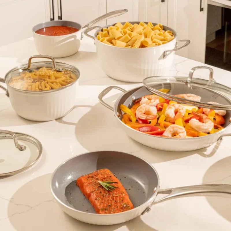 CUISINART - Batterie de Cuisine de 12 Pièces en Céramique Antiadhésive Artisan Élite Pro