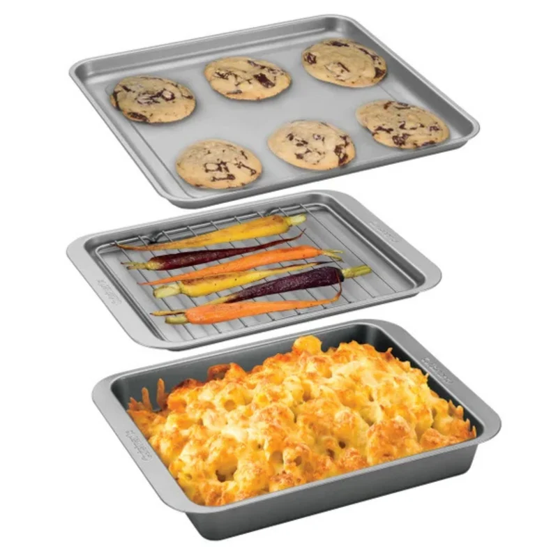 CUISINART - Ensemble de 3 Plats de Cuisson pour Four Grille-Pain