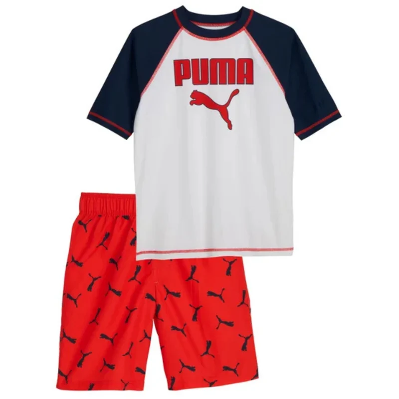PUMA - Maillot de Bain Dermoprotecteur 2 Pièces pour Garçon