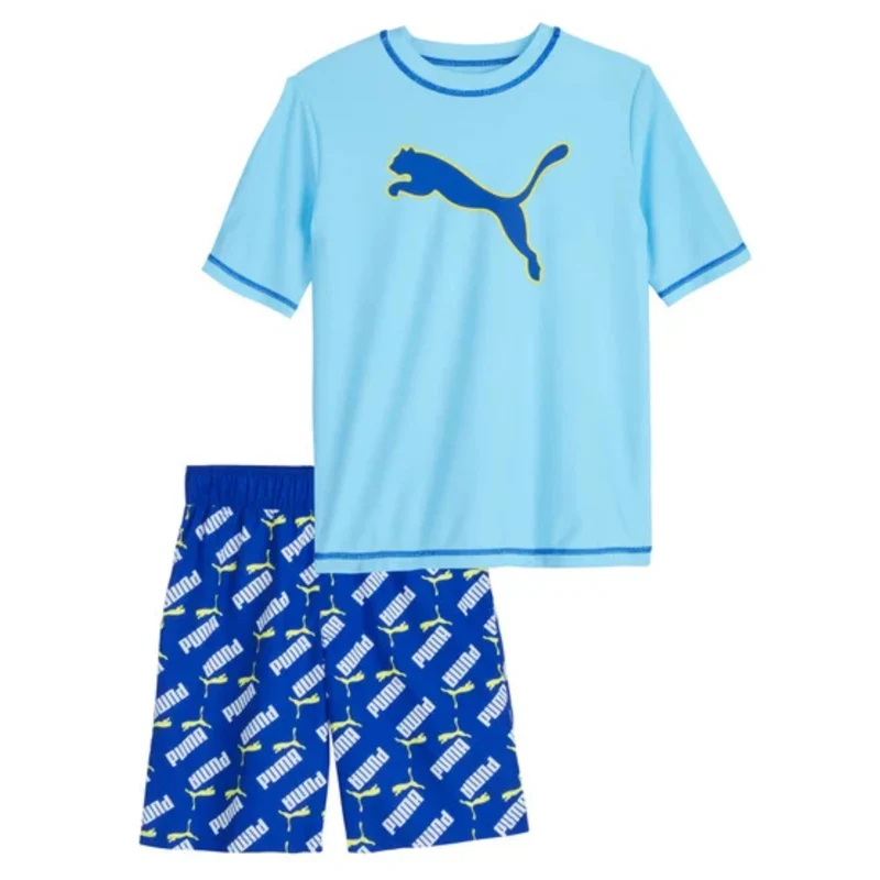 PUMA - Maillot de Bain Dermoprotecteur 2 Pièces pour Garçon