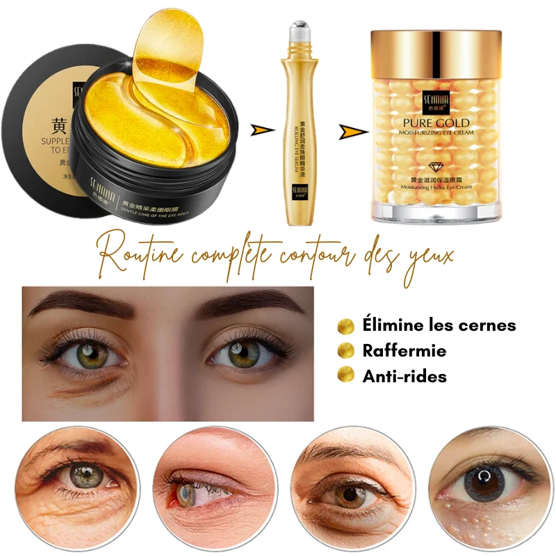 Coffret Routine Soins Visage Or 24k - Cosmétiques coréens