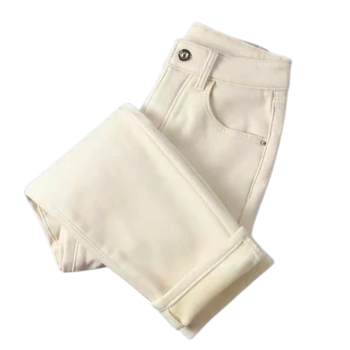 Jean Thermique Coupe Droite Taille Haute - Femme