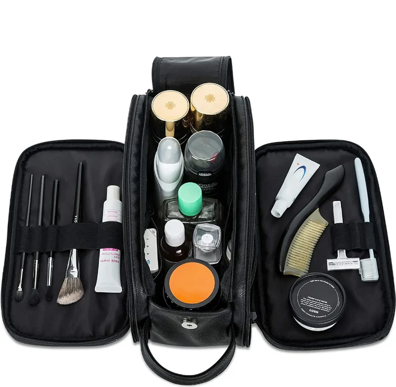 Trousse de toilette Grande Capacité en Simili Cuir - Homme
