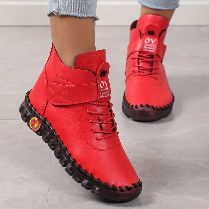 Bottines en SimiliCuir intérieur fourré - Faciles à enfiler
