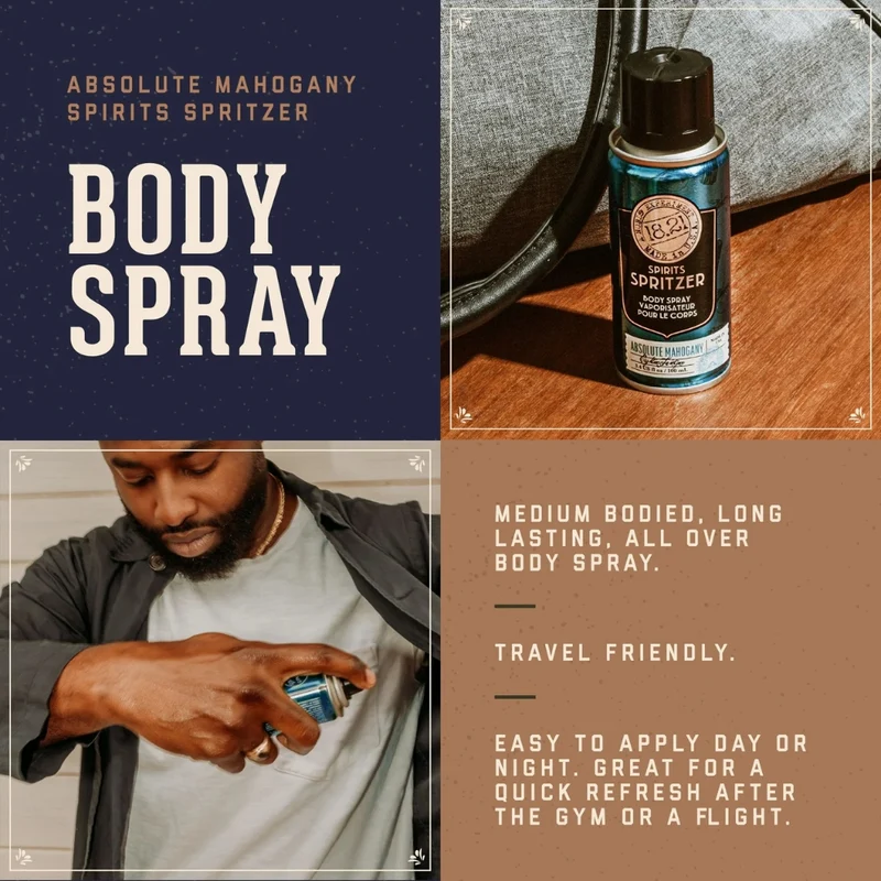 18.21 Man Made - Vaporisateur pour le corps "Spirits Spritzer Absolute Mahogany" (100ml/3.4oz)