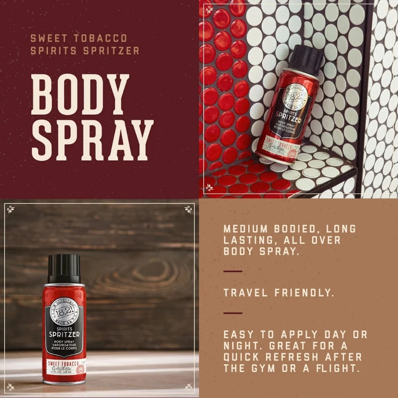 18.21 Man Made - Vaporisateur pour le corps "Spirits Spritzer Sweet Tobacco" (100ml/3.4oz)