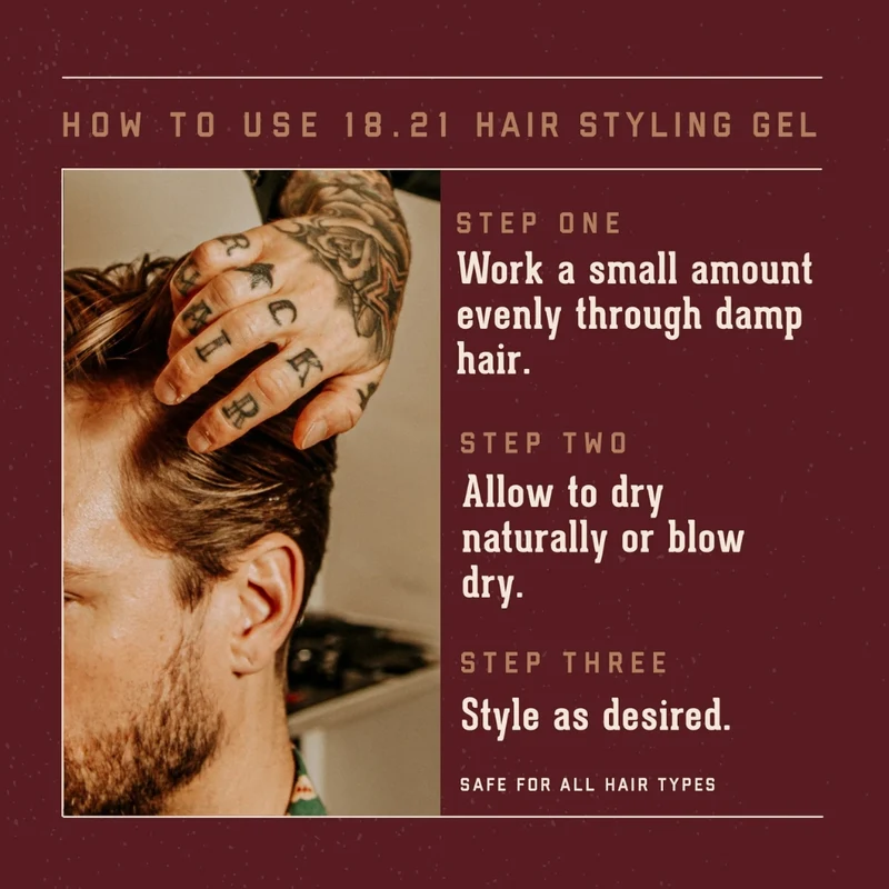 Gel coiffant "Styling Gel Sweet Tobacco" - Souple et nourrissant (100ml/3.4oz)