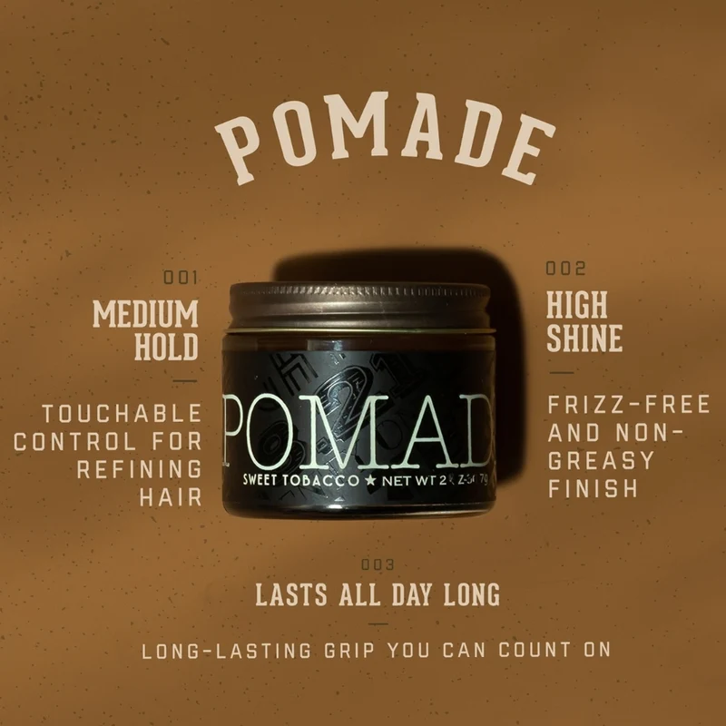 Pommade "Sweet Tobacco Hair Pomade" - Tenue moyenne, brillance élevé (56.7g/2.0oz)