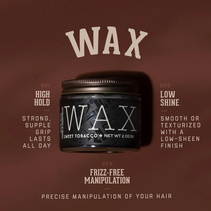 Cire coiffante "Sweet Tobacco Hair Wax" - Tenue forte, fini satiné (56.7g/2.0oz)