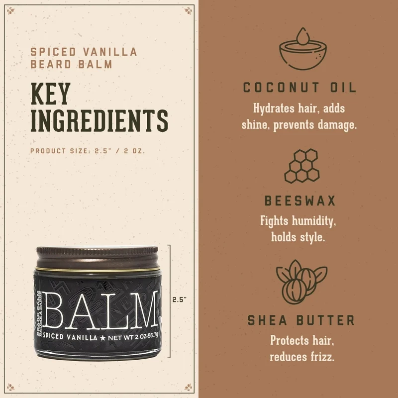 18.21 Man Made - Baume à barbe "Spiced Vanilla Beard Balm" (56.7g/2.0oz)