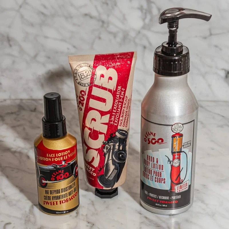 18.21 Man Made - Exfoliant 3 en 1 visage, corps et cuir chevelu "Octane 200 Sweet Tobacco"