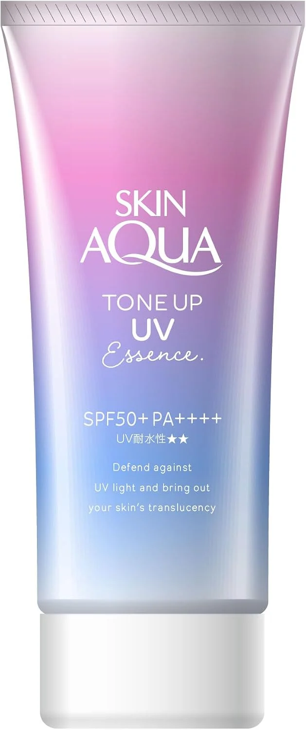 SKIN AQUA Transparency up Tone up UV essence Sunscreen Heart-throbbing sabon scent Lavender color 80g SPF50 +