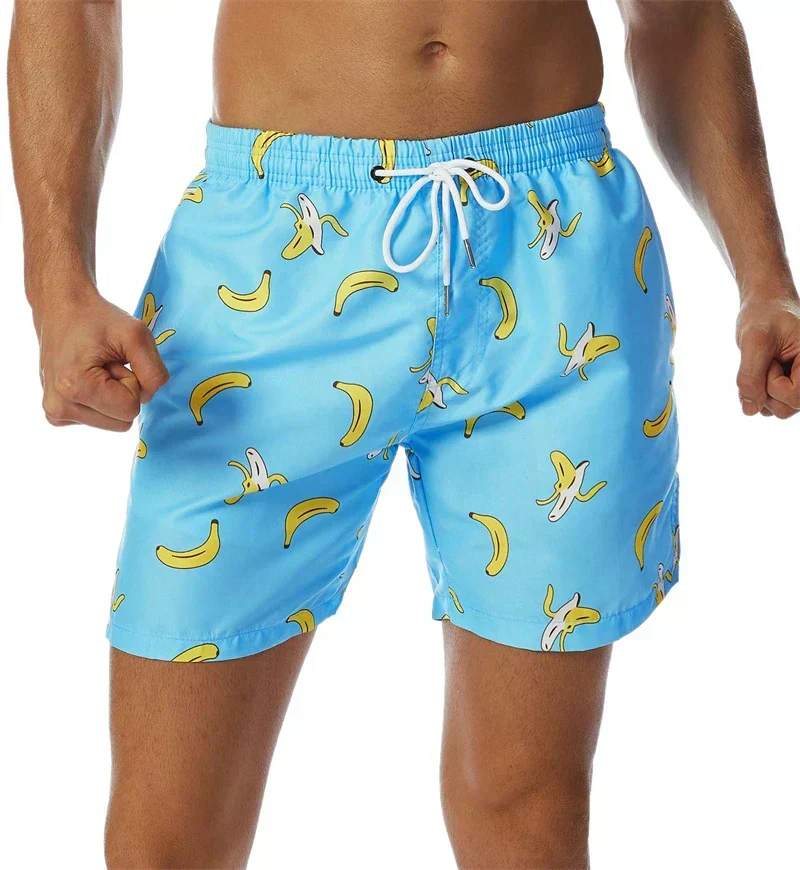 Short de Bain à Cordon et Différents Motifs