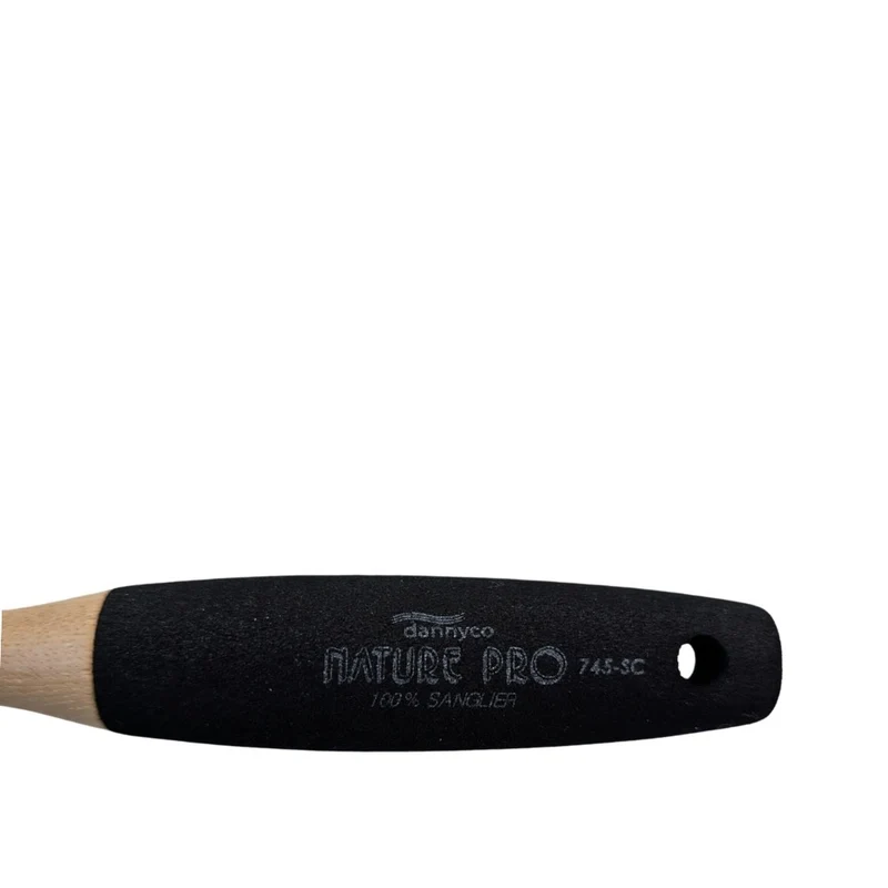 Brosse ronde en poil de sanglier "Nature Pro" recouvert d'éponge
