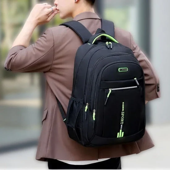 Zaino Impermeabile Oxford da Uomo con Più Tasche