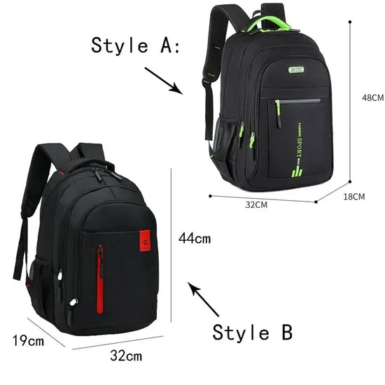 Zaino Impermeabile Oxford da Uomo con Più Tasche