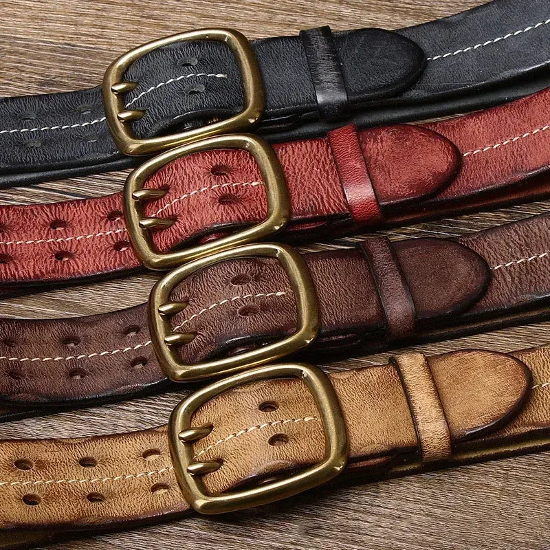 Cintura Uomo | Fibbia Doppia in Ottone