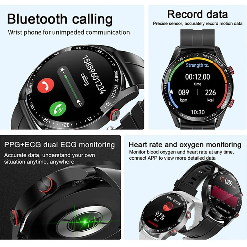 GlucoseGuard Smartwatch - Misurazione della Glucosio Indolore & Salute