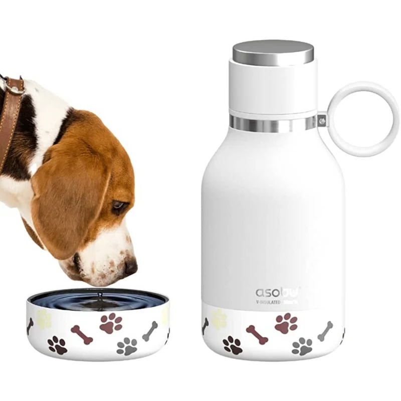 ASOBU - Bouteille d'Eau Isotherme avec Bol pour Chien