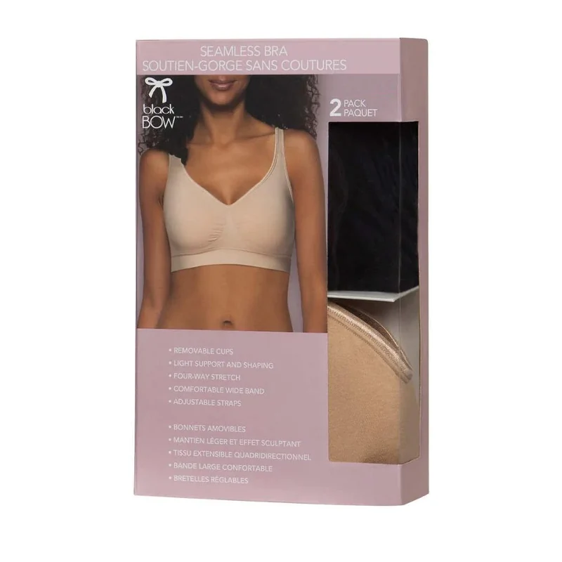 BLACK BOW - Paquet de 2 Soutiens-Gorge Sans Couture