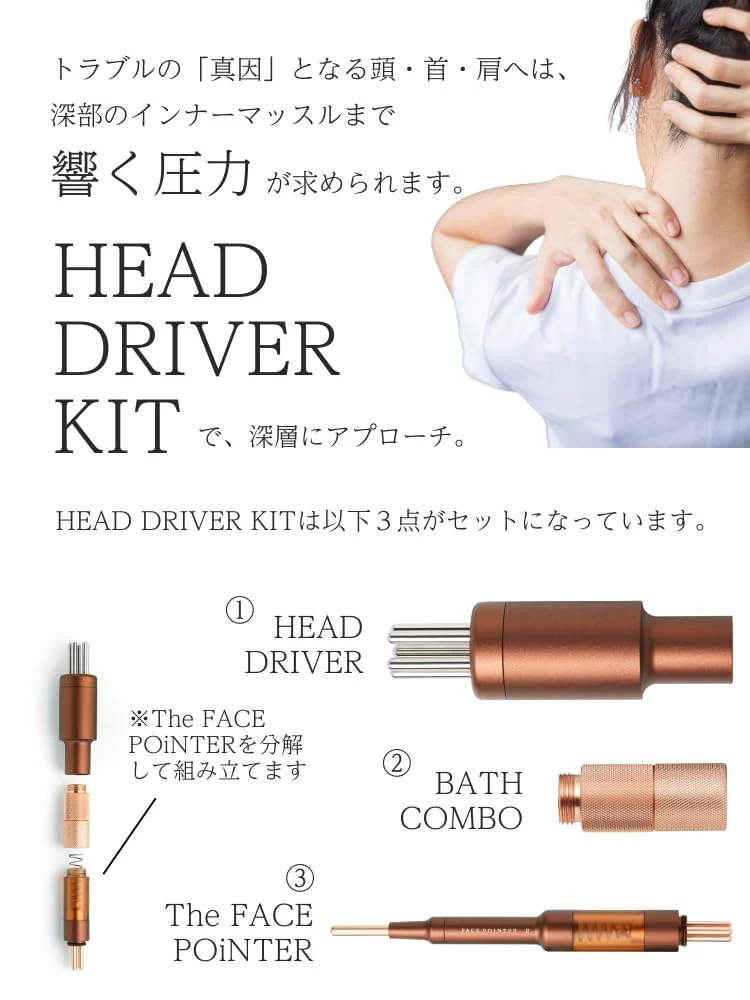 COREFIT Head Driver Kit 7th Face Pointer for Neck & Shoulder Relief