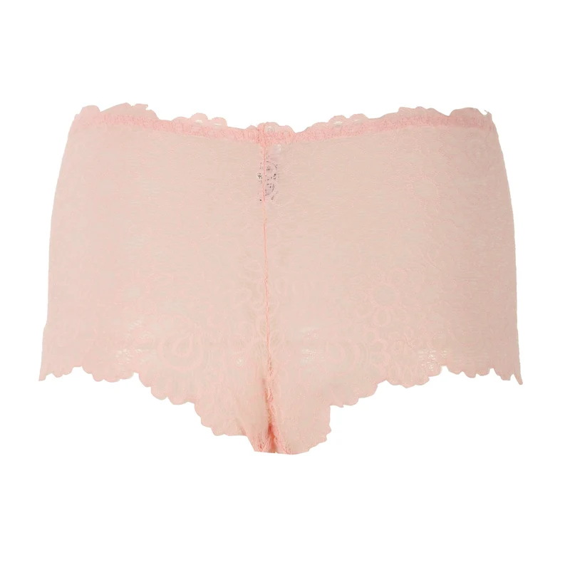 Shorty en dentelle rose