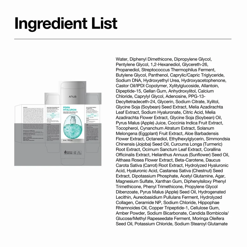ANUA PDRN Hyaluronic Acid Hydrating Facial Mist Toner 30ml