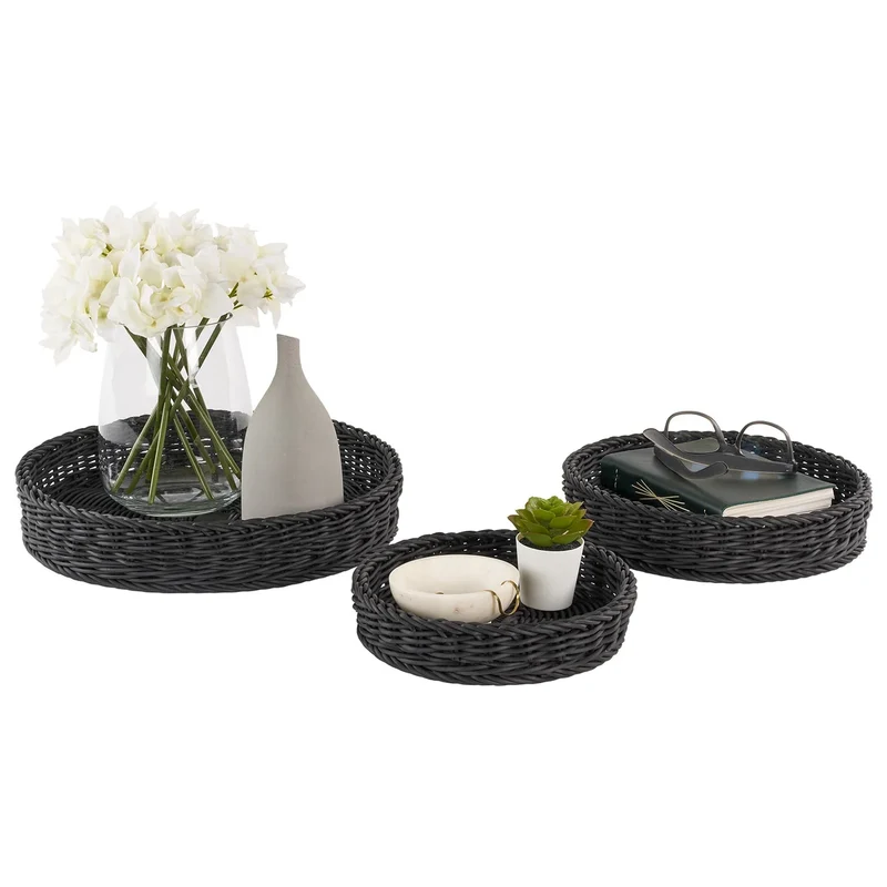 NEATFREAK - Ensemble de 3 Plateaux Tissés à la Main