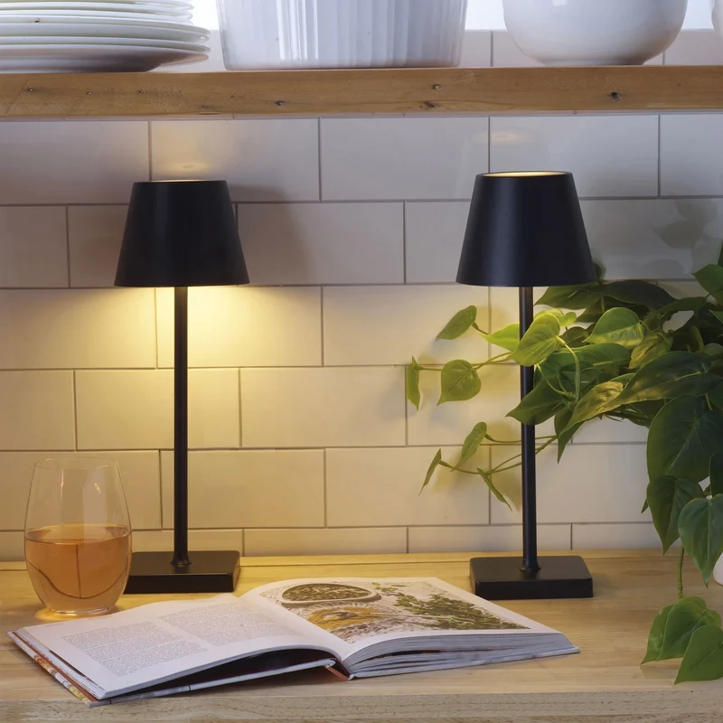 MIKASA - Paquet de 2 Lampes à Del Rechargeables à Contrôle Tactile