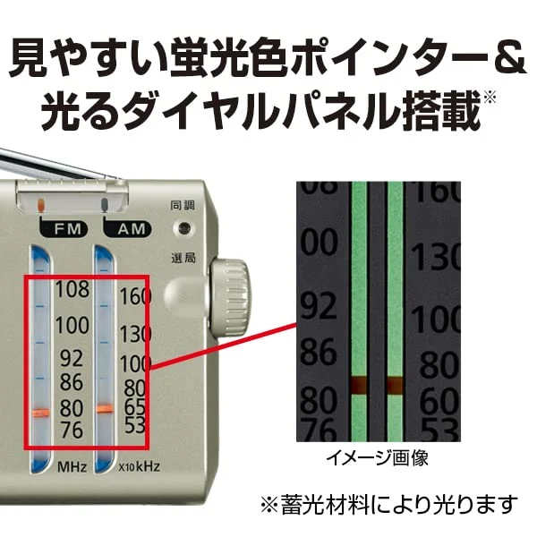 Panasonic FM/AM/Wide FM Radio Silver RF-U156-S