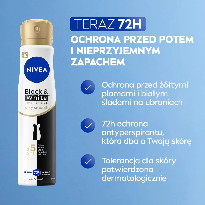 NIVEA Black&White Invisible Silk Smooth 6 stuks 150ml