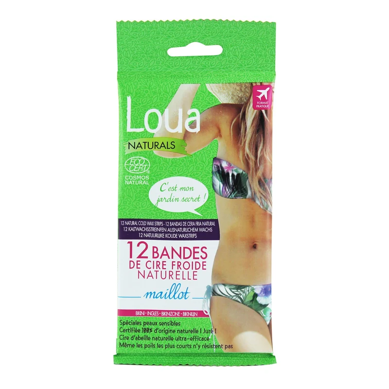 12 bandes de cire froide maillot Ecocert