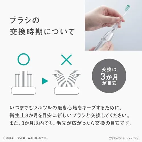 Panasonic Doltz Sonic Vibration Toothbrush EW-DP58-W Pearl White AC100-240V