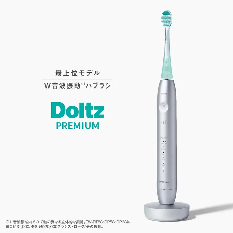 Panasonic Doltz Sonic Vibration Toothbrush Bluetooth EW-DT88-S Silver AC100-240V