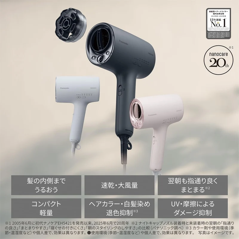 Panasonic Hair Dryer Nanoe High Penetration EH-NA0K-H Mist Gray Compact AC100V