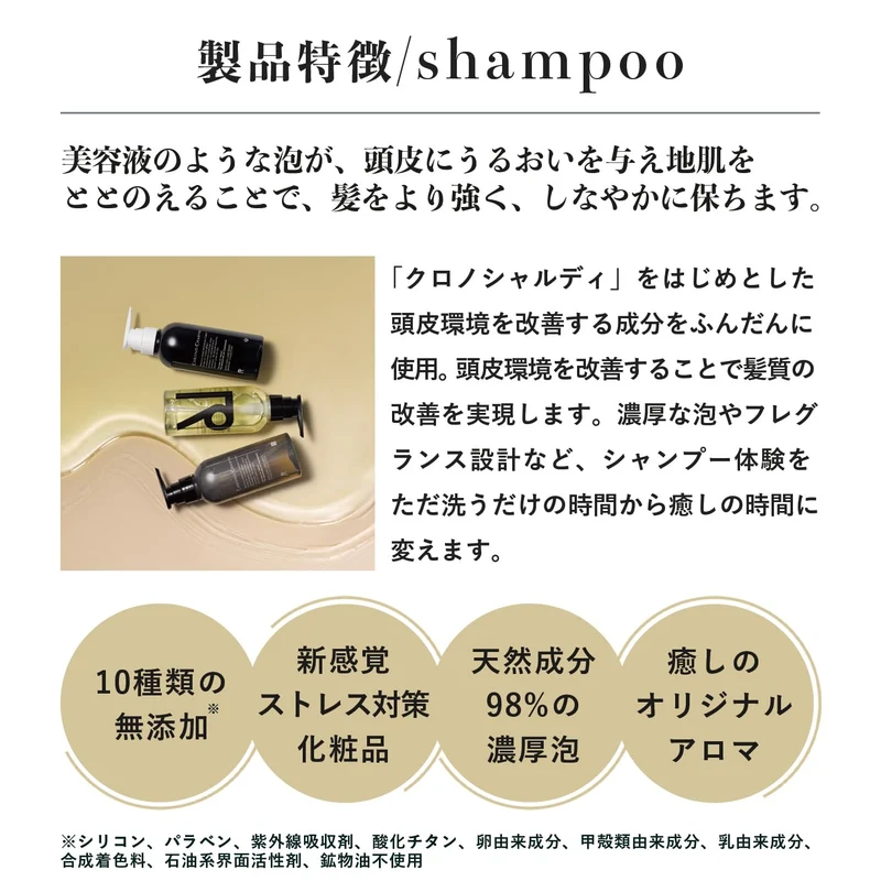 Chrono Charme Reno Shampoo 300ml Sulfate-Free Natural Hair Care Solution